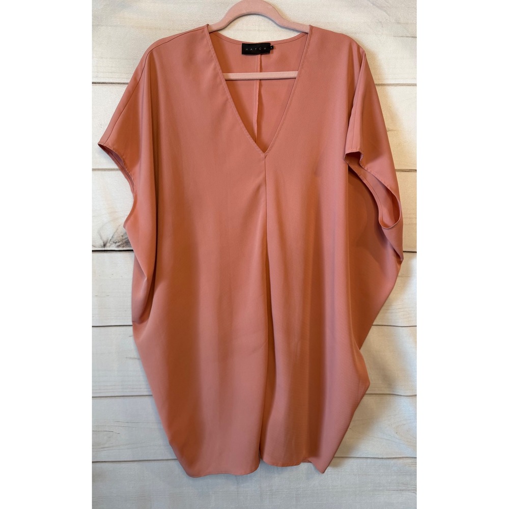 Hatch Collection Cocoon Dress Dusty Rose Terracotta V-Neck Maternity OS P